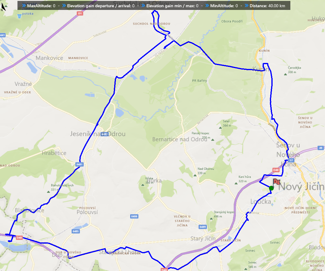 Suchdol n. O. – Jeseník n. O. – Blahutovice - Polom